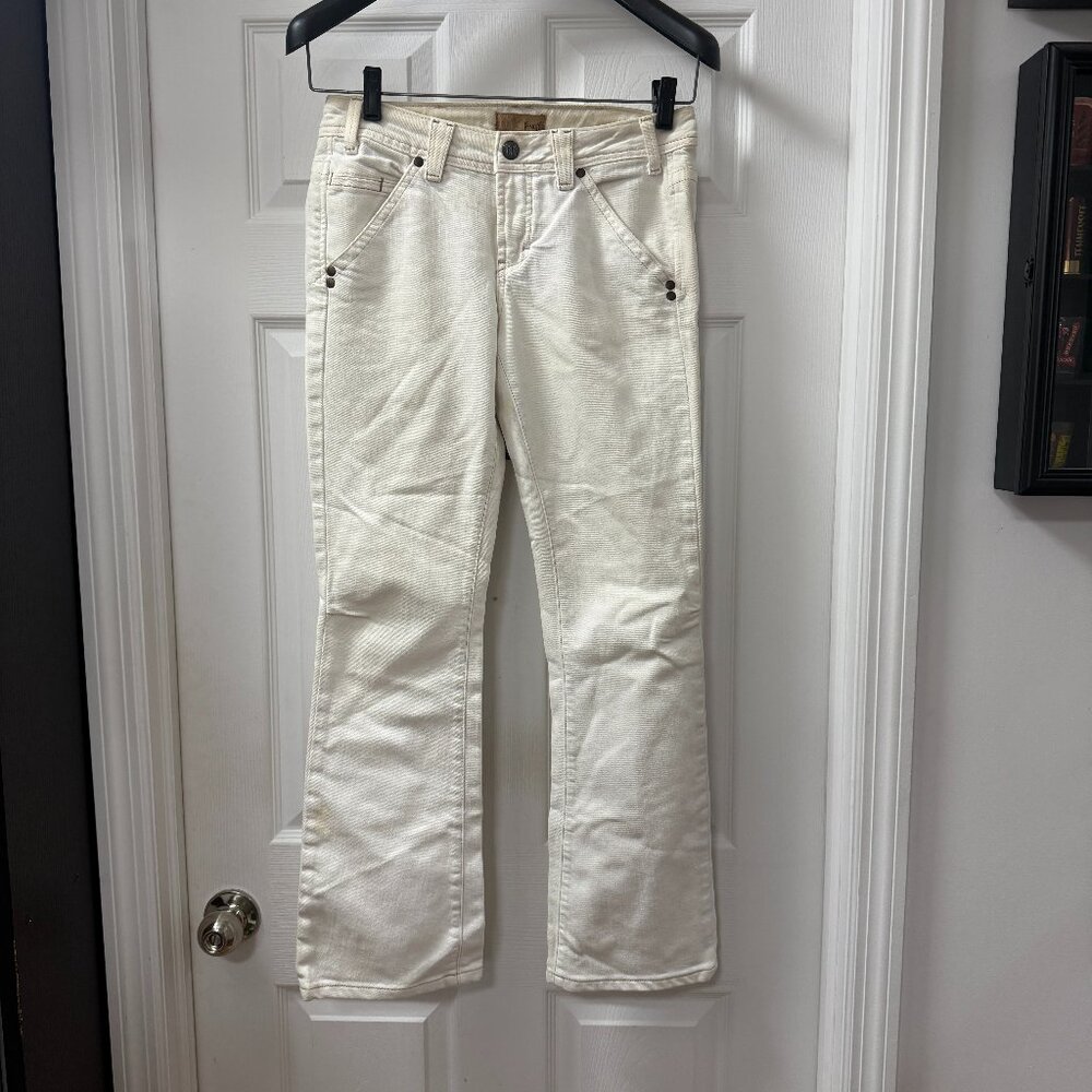 Vintage y2k Yanuk white flap-pocket bootcut jeans size 27